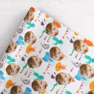 Photo Face Wrapping Paper - Party Animals