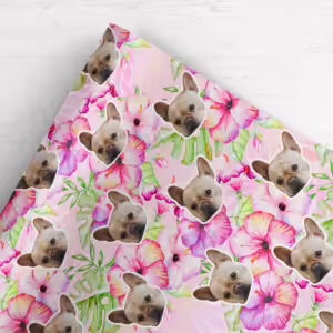 Photo Face Wrapping Paper - Hibiscus