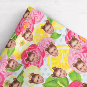 Photo Face Wrapping Paper - Lemony