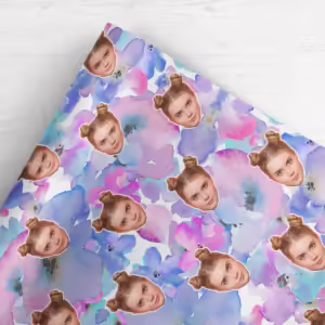 Photo Face Wrapping Paper - Very Purple