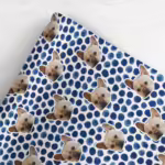 Photo Face Wrapping Paper - Blue Dots