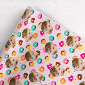 Photo Face Wrapping Paper - Donuts