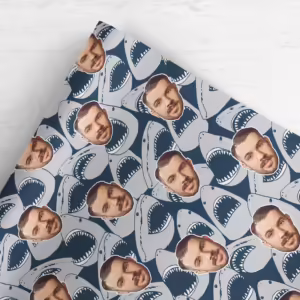 Photo Face Wrapping Paper - Sharks