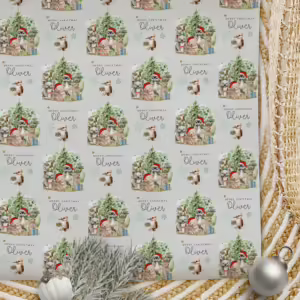Personalised Christmas Wrapping Paper - Australian Animals