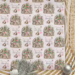Personalised Christmas Wrapping Paper - Australian Animals Floral