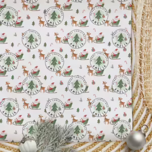 Christmas Wrapping Paper - Santa's On His Way