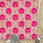 Personalised Christmas Wrapping Paper - Pink Gingerbread