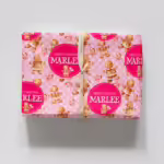 Personalised Christmas Wrapping Paper - Pink Gingerbread