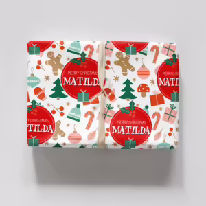 Personalised Christmas Wrapping Paper - Christmas Medley