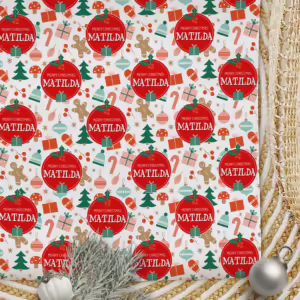 Personalised Christmas Wrapping Paper - Christmas Medley