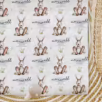 Custom Kids Wrapping Paper - Snuggle Bunny Blue
