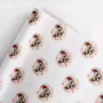 Photo Face Wrapping Paper - Floral Wreath