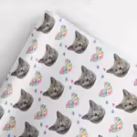 Photo Face Wrapping Paper - Floral Hearts