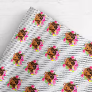 Photo Face Wrapping Paper - Dotty Florals