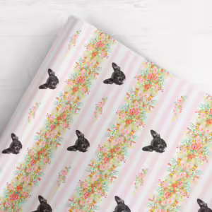Photo Face Wrapping Paper - Stripes & Florals