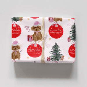 Personalised Christmas Wrapping Paper - Princess Oodle