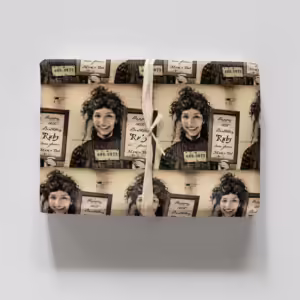 Vintage Mugshot Photo Wrapping Paper - Eccentric Spinster