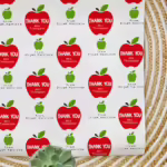 Personalised Teachers Wrapping Paper - Apple