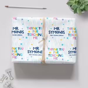 Personalised Teachers Wrapping Paper - Thank You