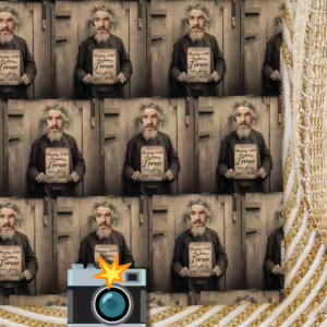 Vintage Mugshot Photo Wrapping Paper - Mad Scientist