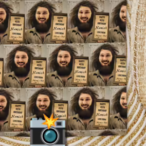 Vintage Mugshot Photo Wrapping Paper - Barmy Gent