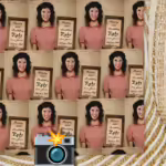 Vintage Mugshot Photo Wrapping Paper - Cracked Belle