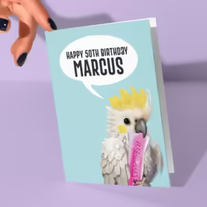 Personalised Greeting Card - Cockatoo