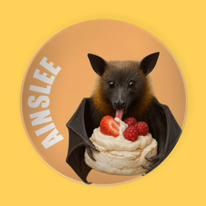 Custom Melamine Side Plate - Bat