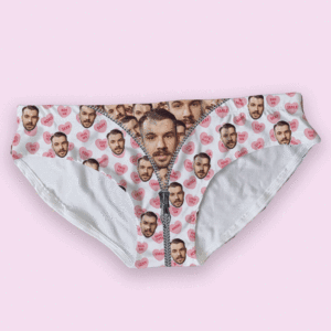 Custom Photo Face Undies - Naughty Candy Hearts