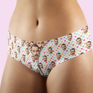 Custom Photo Face Undies - Tutti Fruitti Hearts