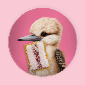 Custom Melamine Side Plate - Kookaburra