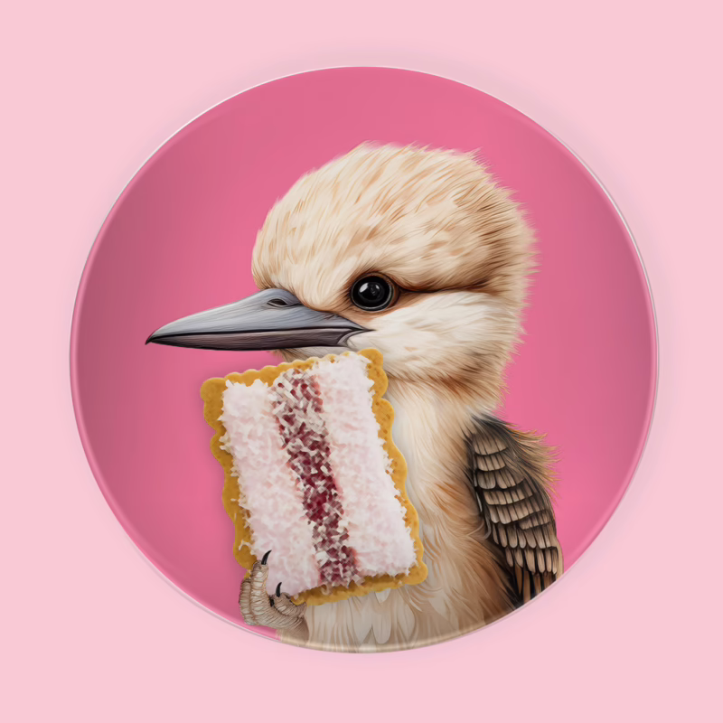 Custom Melamine Side Plate - Kookaburra