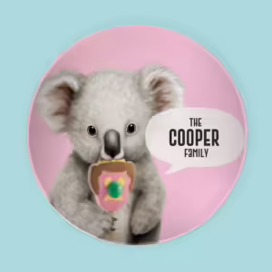 Custom Melamine Side Plate - Koala