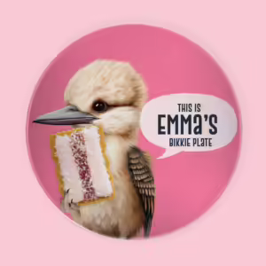 Custom Melamine Side Plate - Kookaburra