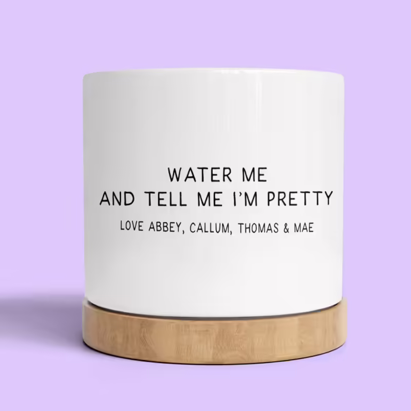 Custom Wording Plant Pot