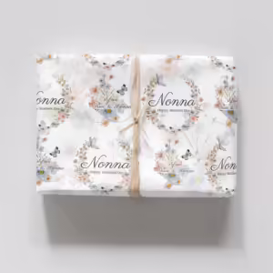 Personalised Mothers Day Wrapping Paper - Butterflies & Florals