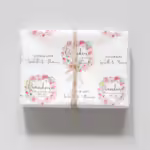 Personalised Mothers Day Wrapping Paper - Floral Wreath