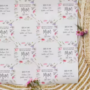 Personalised Mothers Day Wrapping Paper - Roses Are Red
