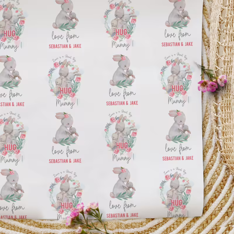 Personalised Mothers Day Wrapping Paper - Love Is