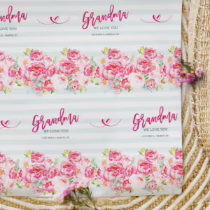 Personalised Mothers Day Wrapping Paper - Vintage Florals