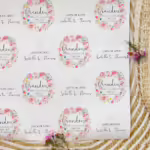 Personalised Mothers Day Wrapping Paper - Floral Wreath