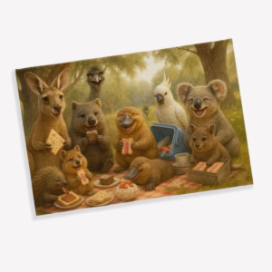 Kitchen Tea Towel - Australian Bush Picnic