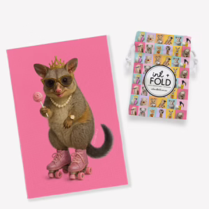 Kitchen Tea Towel - Australian Diva Possum