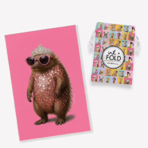Kitchen Tea Towel - Australian Diva Echidna