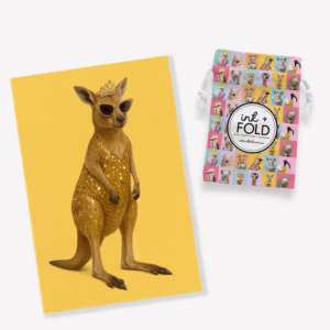 Kitchen Tea Towel - Australian Diva Kangaroo