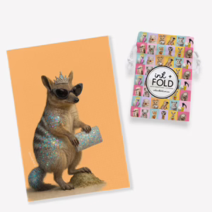 Kitchen Tea Towel - Australian Diva Numbat