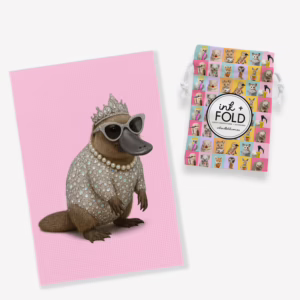 Kitchen Tea Towel - Australian Diva Platypus
