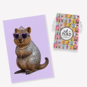 Kitchen Tea Towel - Australian Diva Quokka