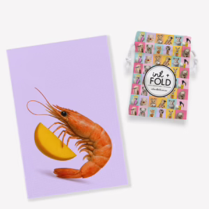 Aussie Animals Tea Towel - Prawn