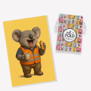 Kitchen Tea Towel - Australian Tradie Koala